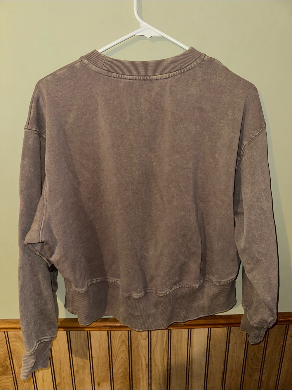 JoyLab Taupe Cropped Crewneck Sweatshirt - Picture 3 of 3